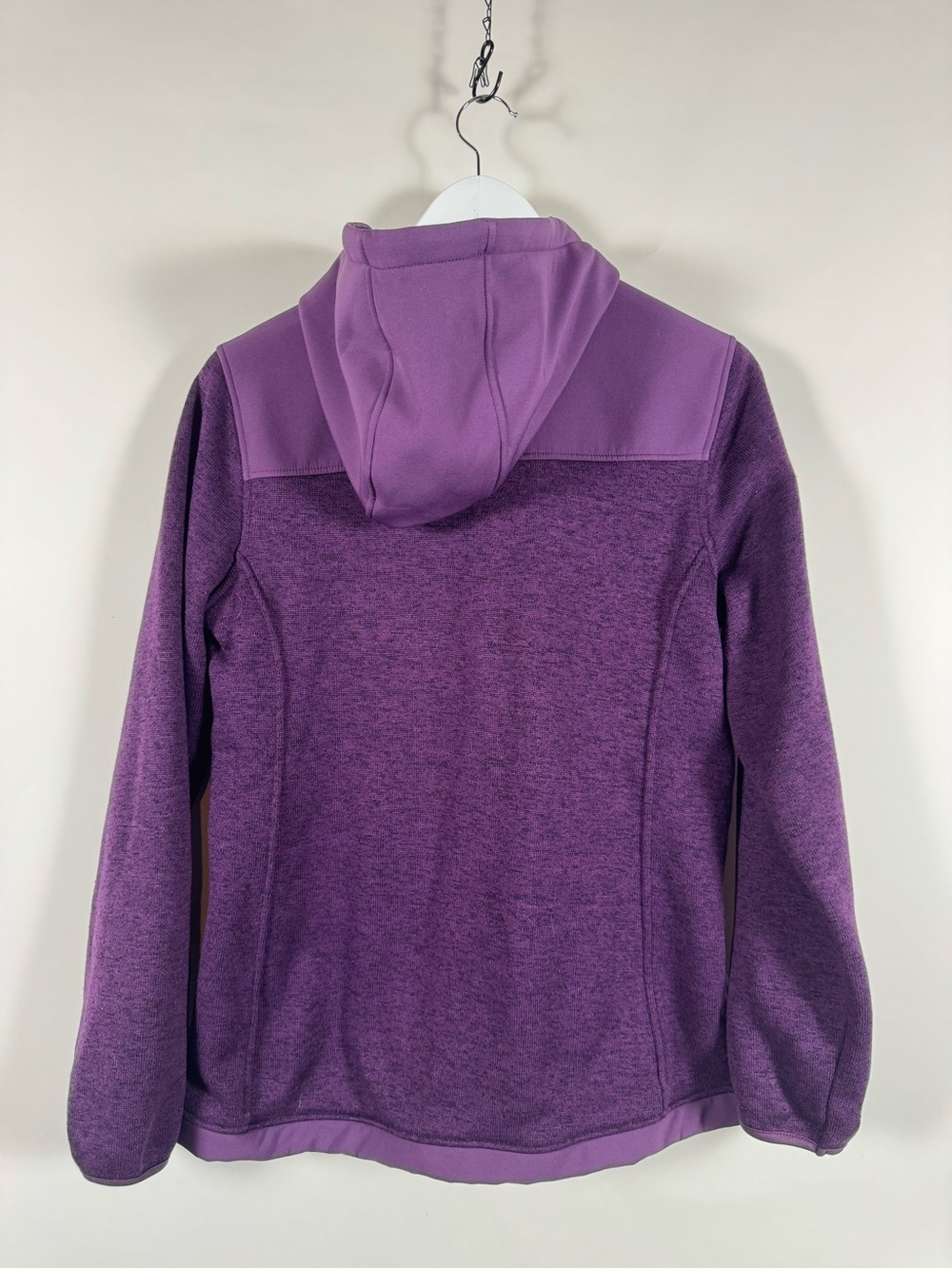 Canada Weather Gear M Purple Fleece Softshell Hooded Jacket Full Zip Gorpcore - Picture 7 of 12
